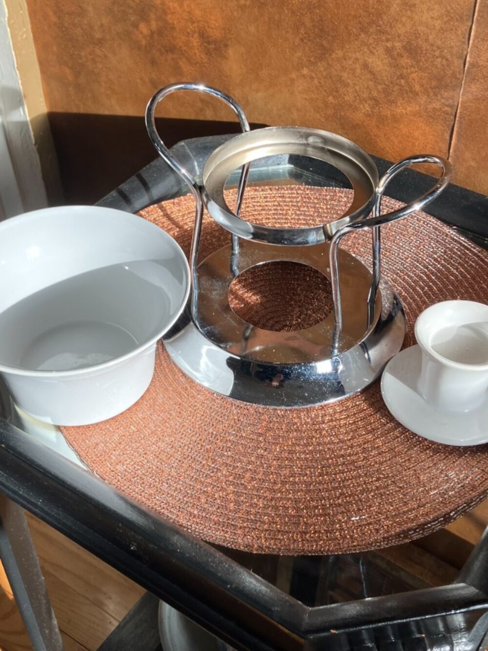 Fondue Bowl Warmer Metal Stand - Picture 3 of 3